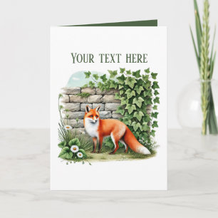 Süße Fuchs-Liebhaber fügen Text hinzu Karte