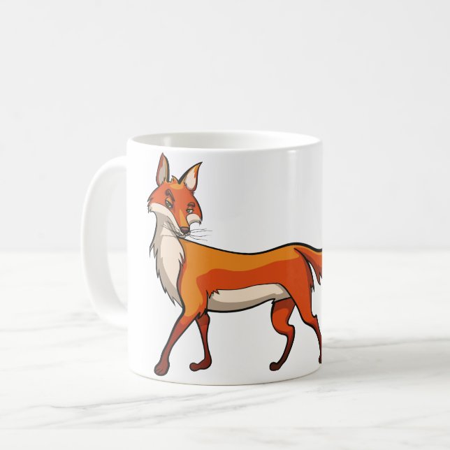 Süße Fuchs-Tasse Kaffeetasse (Vorderseite Links)