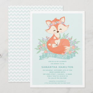 Süße Fuchs-Wald-Jungen-Baby-Shower-Einladung Einladung