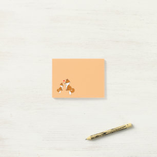 Süße Füchse mit Herzen, handgezeichnet  Post-it Klebezettel