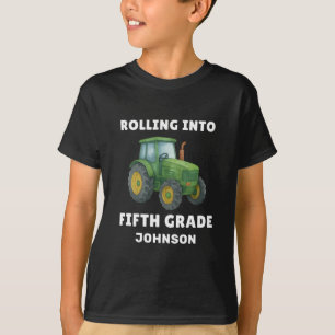Süße fünfte Klasse Traktor zurück zur Schule T-Shirt