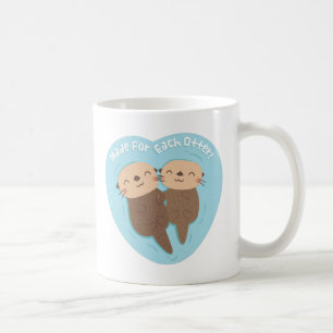 Süße Für-einander-gemacht-Otter-Wortspiel Kaffeetasse