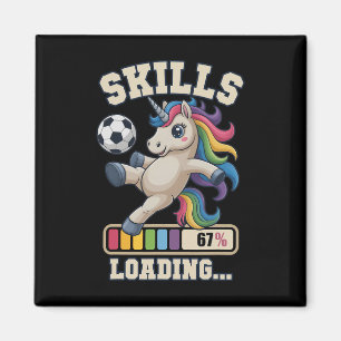 Süße Fußball-Einhorn-Fähigkeiten Laden Gewinner-Cl Magnet