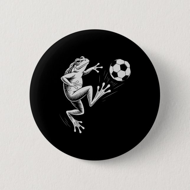 Süße Fußball-Frosch Ll Score Mama Coach Kinder  Button (Vorderseite)