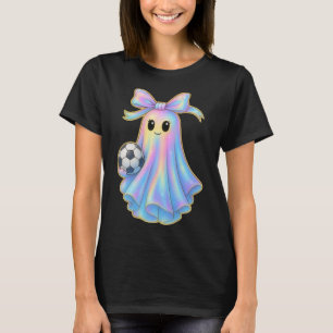 Süße Fußball-Geistliebhaberin Pastell-Halloween-Co T-Shirt