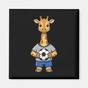 Süße Fußball-Giraffe Footbyll-Spieler-Tier-Sport Magnet