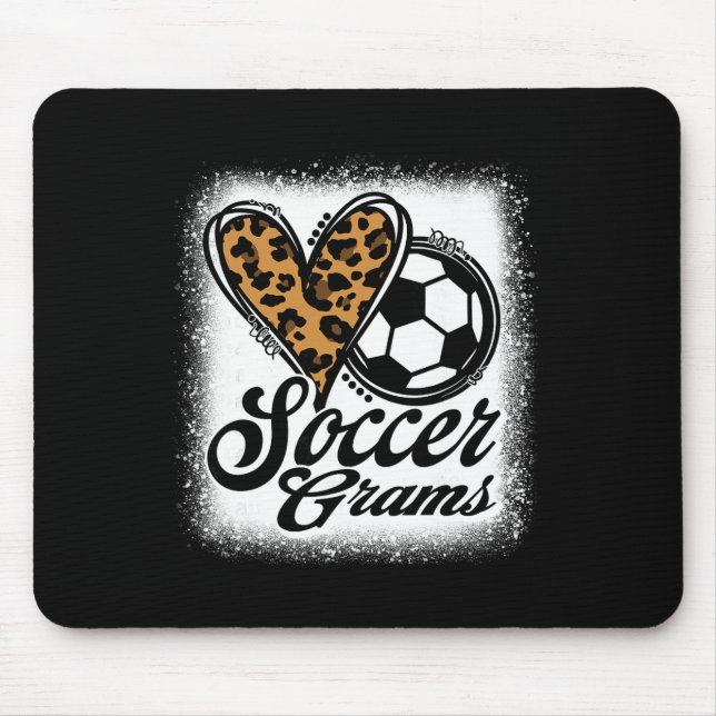 Süße Fußball-Grams Leoparden-Herz  Mousepad (Vorne)