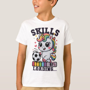 Süße Fußball Mädchen Einhorn 67 Fähigkeiten Laden T-Shirt