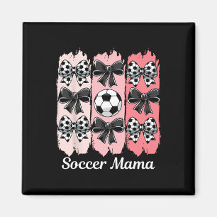 Süße Fußball-Mama Coquette Bogen Fußball-Mama Fußb Magnet