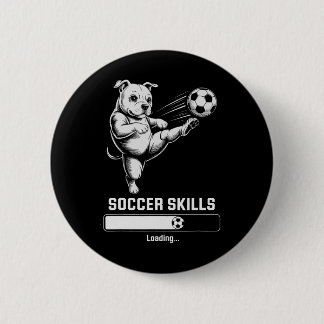 Süße Fußball-Mops-Fähigkeiten Laden Hund Punkte St Button