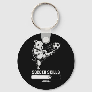 Süße Fußball-Mops-Fähigkeiten Laden Hund Punkte St Schlüsselanhänger