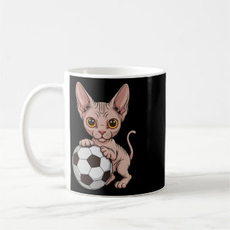 Süße Fußball Sphynx nur Mädchen das Katzen liebt B Kaffeetasse