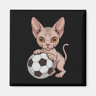 Süße Fußball Sphynx nur Mädchen das Katzen liebt B Magnet