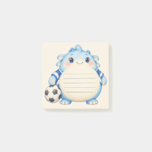 Süße Fußballspieler-Fantasie-Kreatur-Notizen Post-it Klebezettel