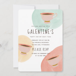Süße Galentine's Day Beste-Tee-Party Einladung