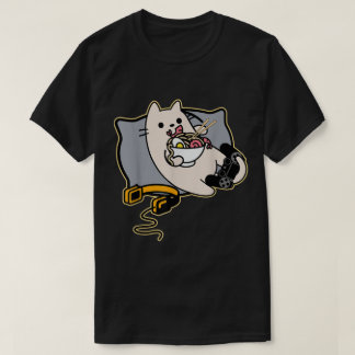 Süße Gamer-Katze, die Ramen isst T-Shirt