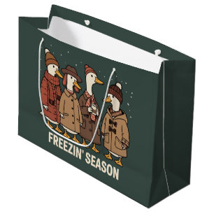 Süße Gans Frostige Jahreszeit Winter Gemütlicher H Große Geschenktüte