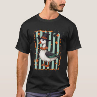 Süße Gans Halloween Hexe Gans Kokette Schleife Spo T-Shirt