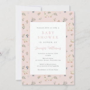 Süße Gans Rosa Baby Shower Einladung