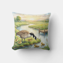 Süße Gans und Babys Fluss- und Seetiere  Kissen