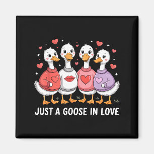 Süße Gans Valentinstag Liebe Kuscheltier  Magnet