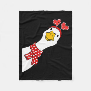 Süße Gans Xoxo Sei Mein Frohen Valentinstag Frau Fleecedecke
