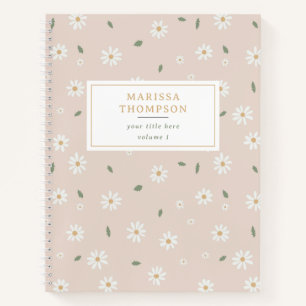 Süße Gänseblümchen-Blüten & Grünzeug Notizbuch