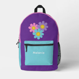 Süße Gänseblümchen Personalisierter Name Mädchen K Bedruckter Rucksack
