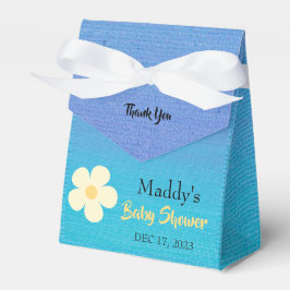 Süße Gänseblümchen Türkis Danke Baby Shower Geschenkschachtel
