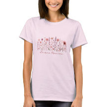 Süße Gänseblümchen-Wildblumen-Botanik-Floral-T-Shi