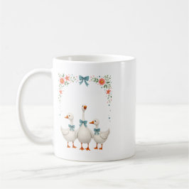 Süße Gänsefamilie Blumen-Tasse Kaffeetasse