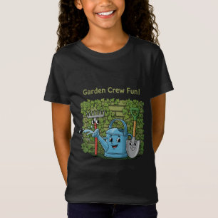 Süße Garten-Crew Spaß! Cartoon-Gartengeräte T-Shirt