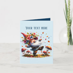 Süße Garten-Gnom-Liebhaber fügen Text hinzu Karte