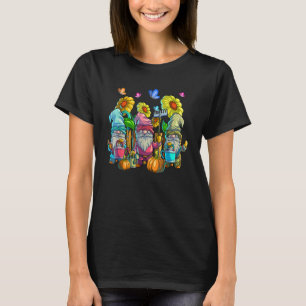 Süße Gartenzwerge mit Schmetterling Sonnenblumen G T-Shirt