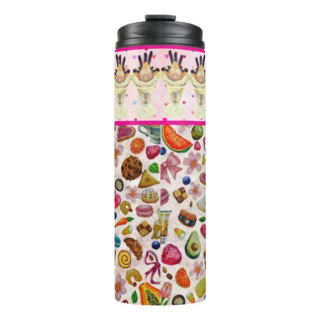 Süße Gebäck Süßigkeiten Thermosbecher (Vorderseite)