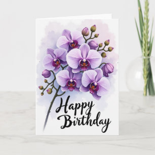 Süße Geburtstag-Veilchen-Blüten-Karte Karte