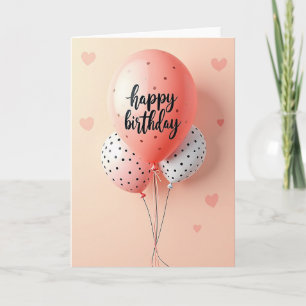 Süße Geburtstags-Blush-Ballon-Karte Karte