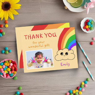 Süße Geburtstags-Dankeschön-Fotokarte für Kinder Postkarte
