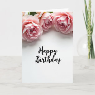 Süße Geburtstags-Pink-Rosen-Karte Karte