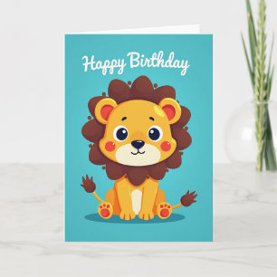 Süße Geburtstags-Smiling-Cub-Karte Karte