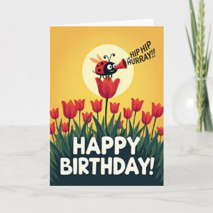 Süße Geburtstags-Tulpen-Karte Karte