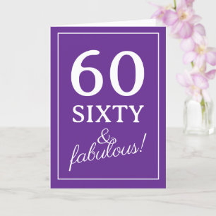 Süße Geburtstagskarte zum 60. für Frauen 60 & fa Karte