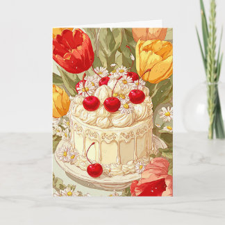 Süße Geburtstagstorte-Feierkarte Karte