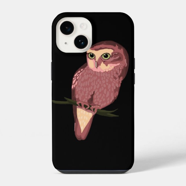 Süße gefleckte Eule  iPhone Hülle (Rückseite)