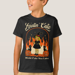 Süße Gefühle Könnten Später Halloween Schwarz Verf T-Shirt
