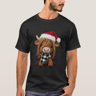 Süße gehäkelt Highland-Kuh T-Shirt