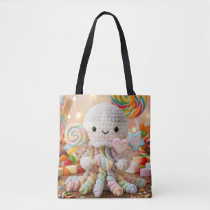 Süße gehäkeltete Oktopus-Candy-Land-Ästhetik