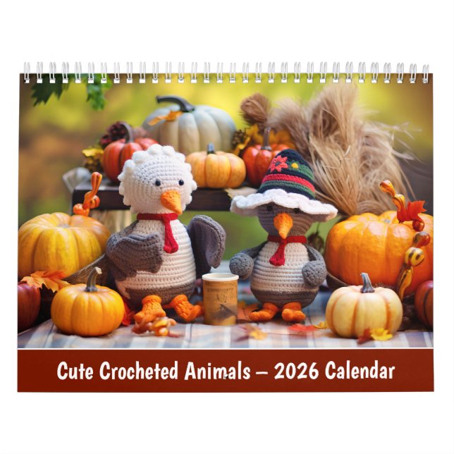 Süße gehäkeltete Tiere – Kalender 2026 (Titelbild)