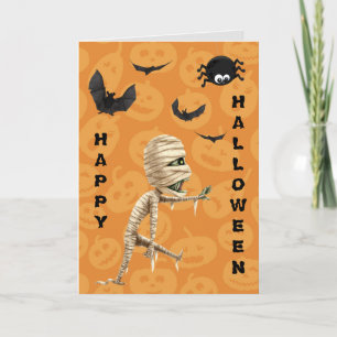 Süße gehende Zombie-Kinder Halloween Karte