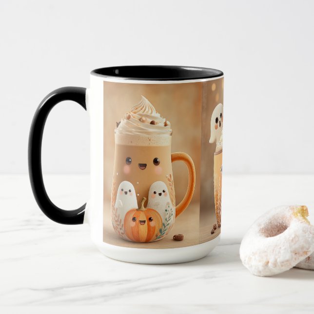 Süße Geist-Kürbis-Latte-Tasse Tasse (Mit Donut)